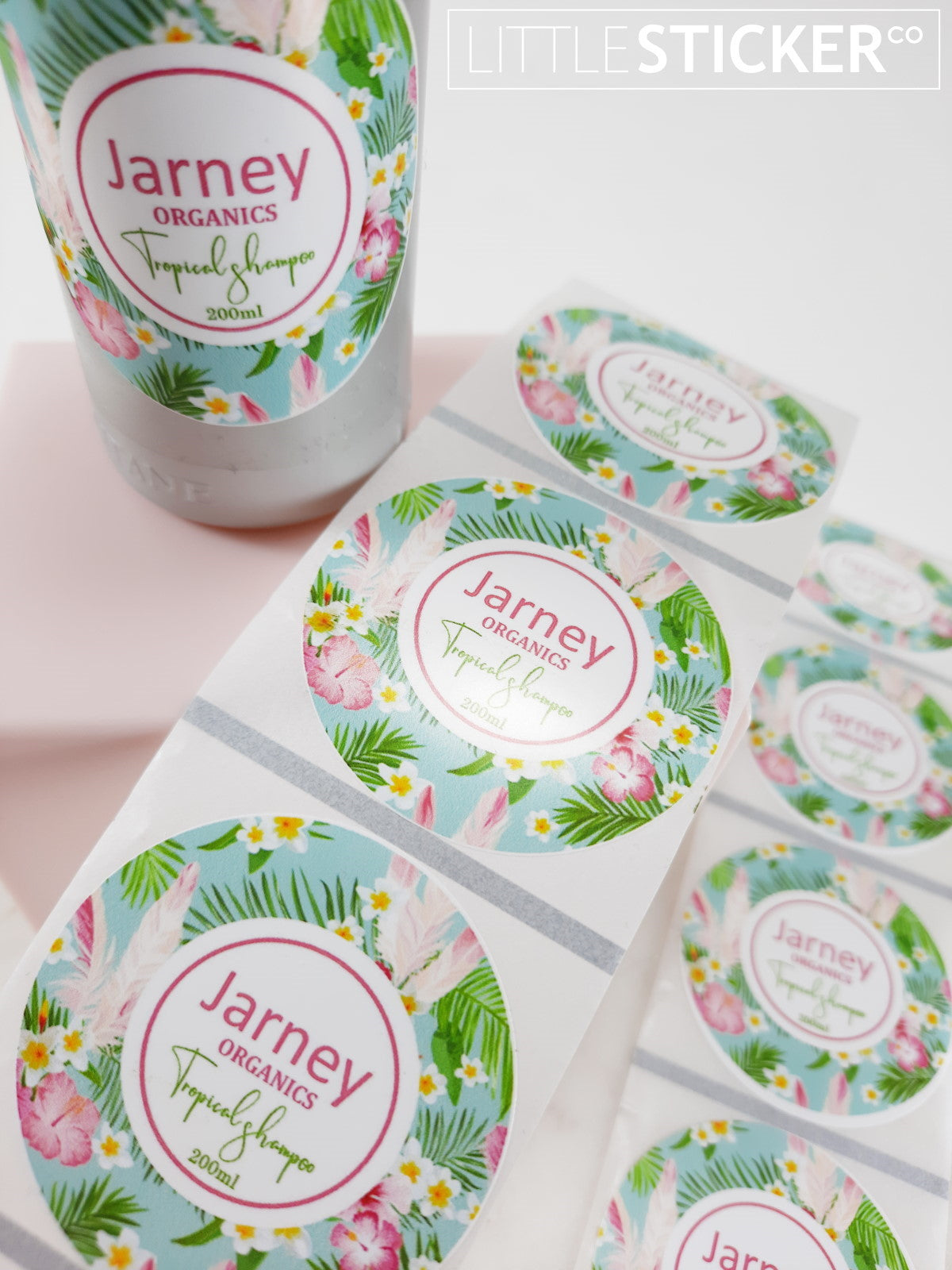 Water-resistant Photo & Logo stickers - White PP