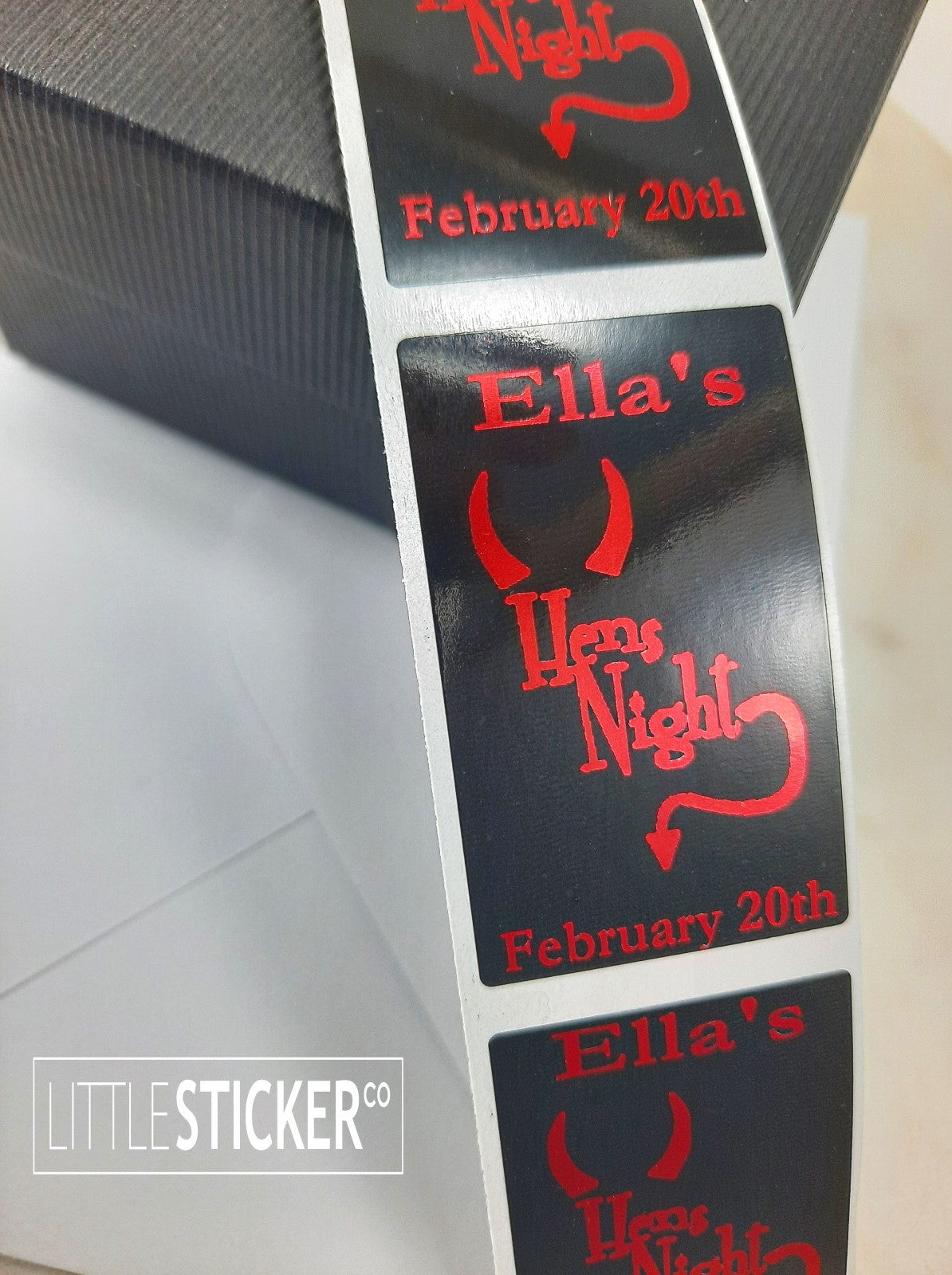 Black gloss Custom Stickers