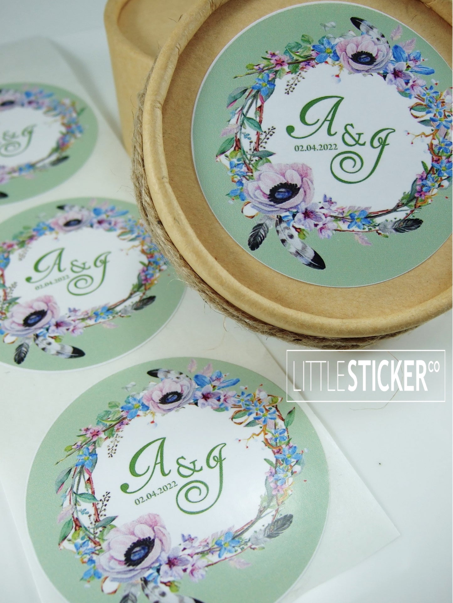 Photo & Logo stickers - white gloss paper
