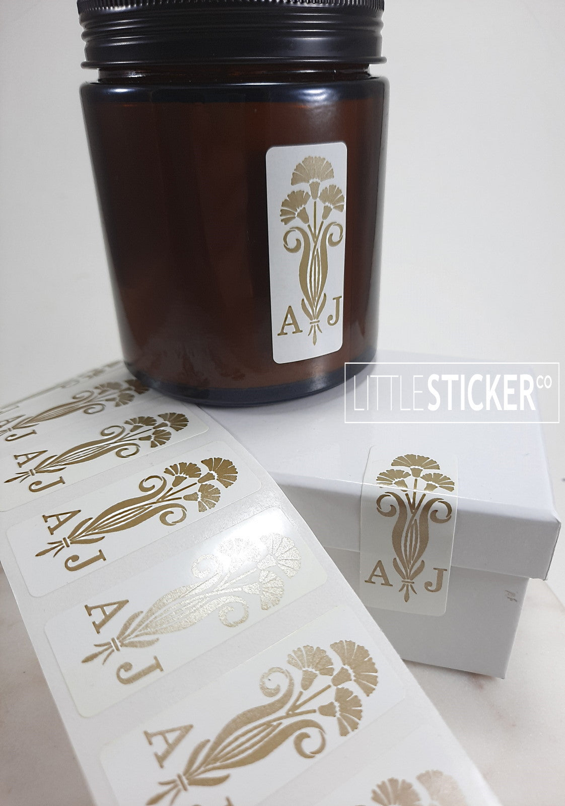 White Gloss Custom Stickers