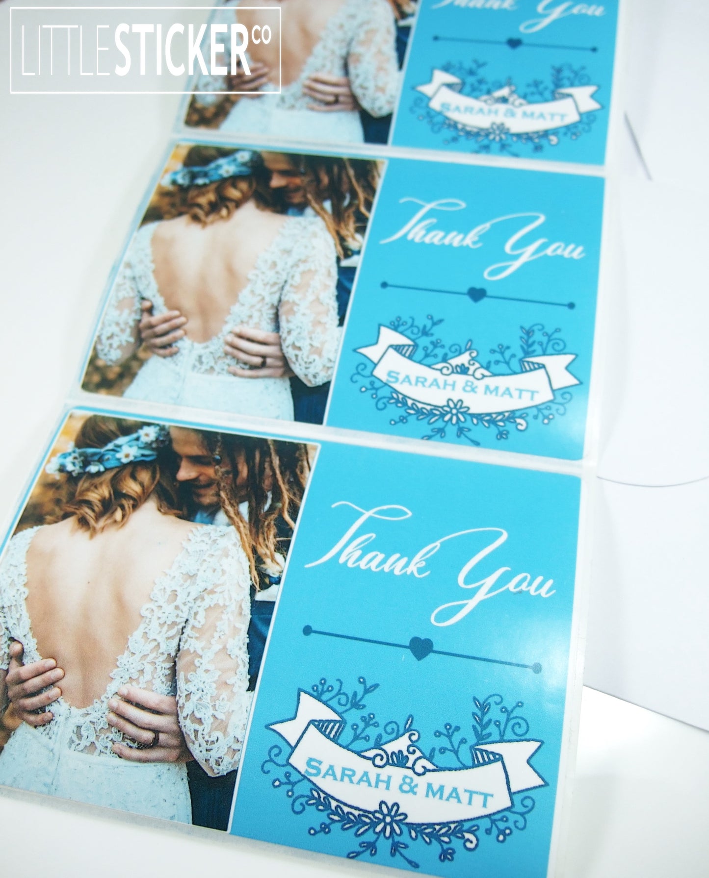 Photo & Logo stickers - white gloss paper