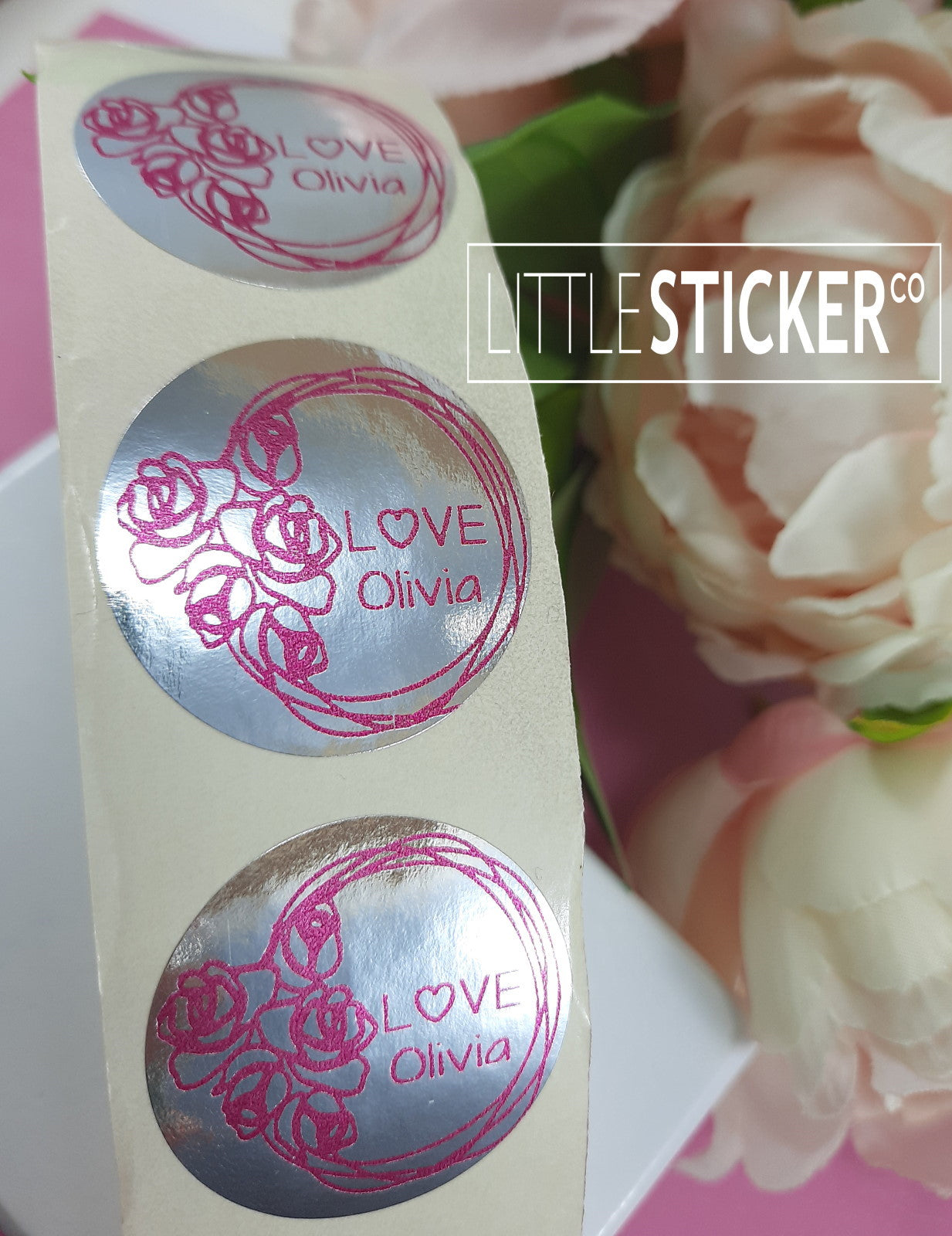 Silver Custom Stickers