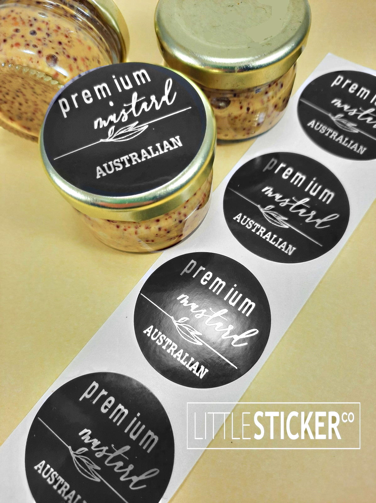 Black gloss Custom Stickers