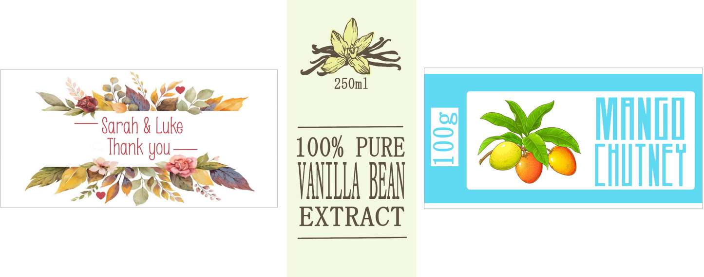 Photo & Logo stickers - white gloss paper