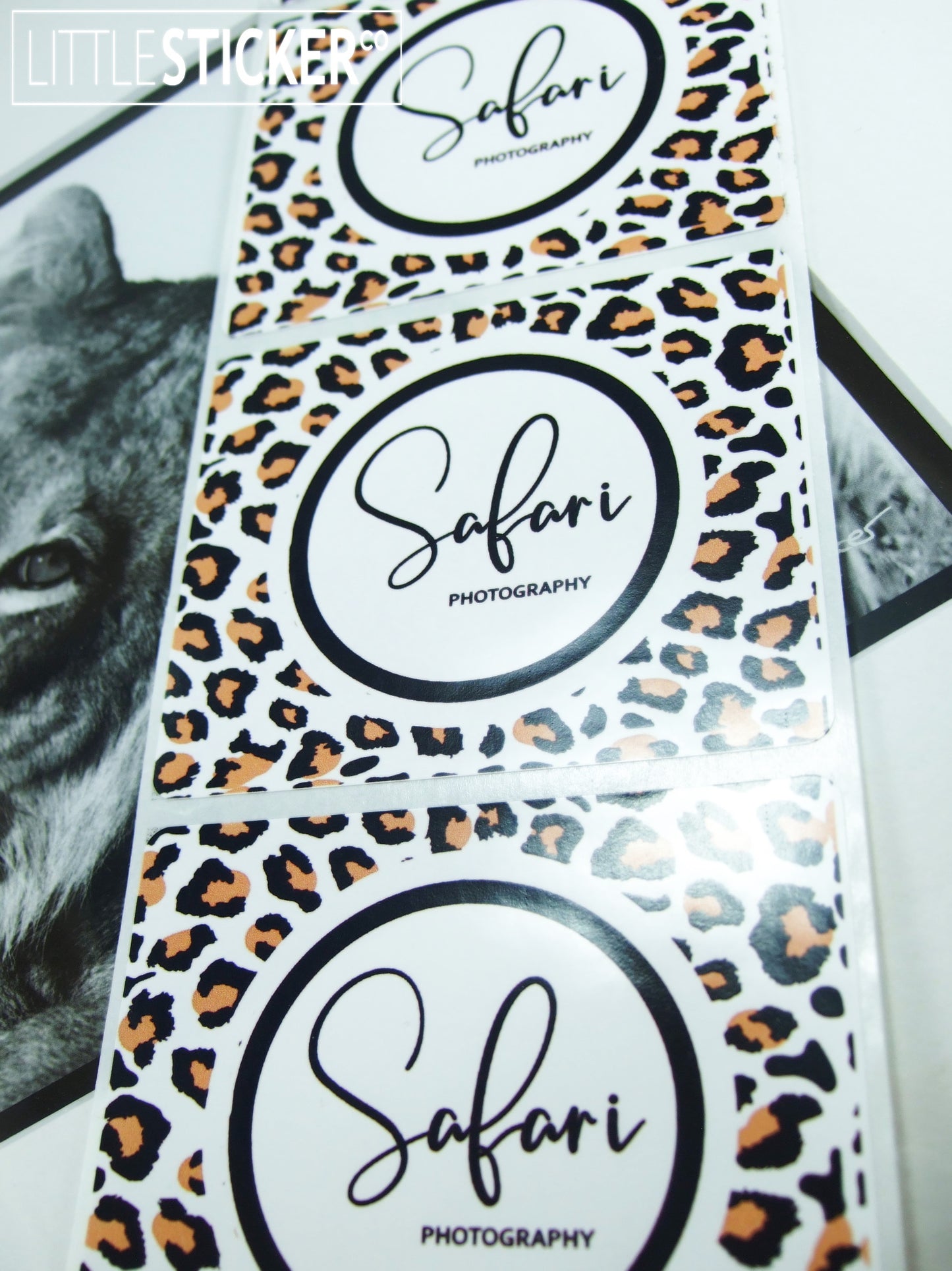 Photo & Logo stickers - white gloss paper