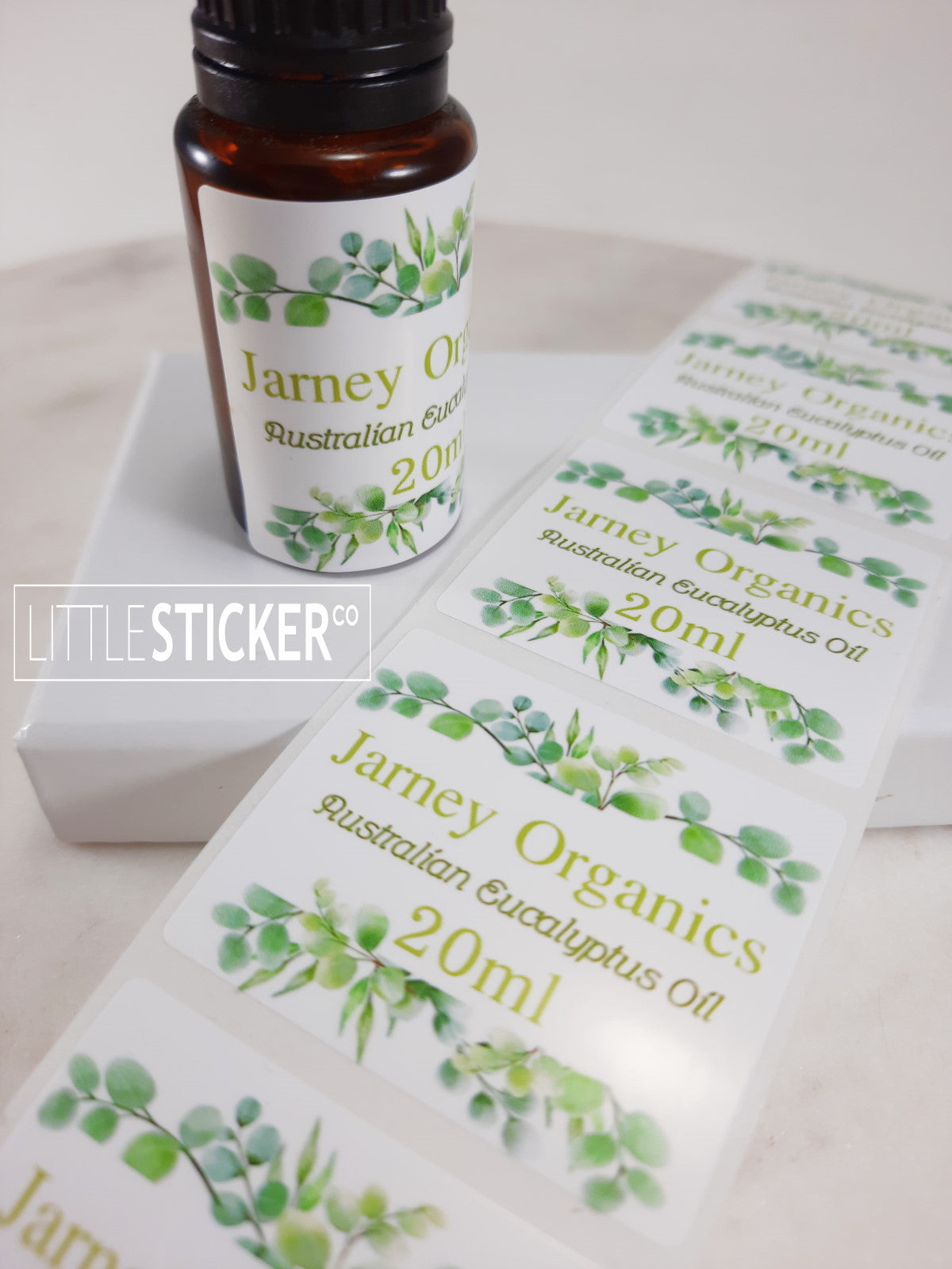 Water-resistant Photo & Logo stickers - White PP