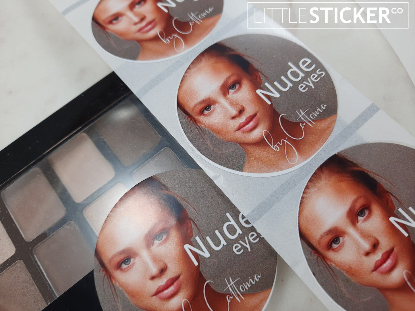 Water-resistant Photo & Logo stickers - White PP
