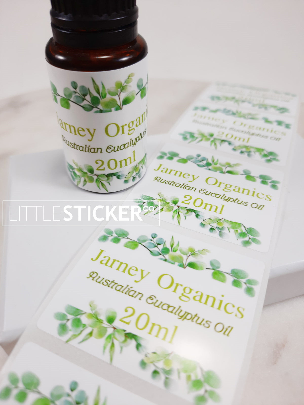 Water-resistant Photo & Logo stickers - White PP