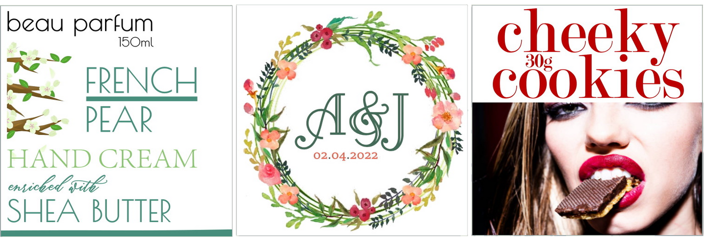 Photo & Logo stickers - white gloss paper