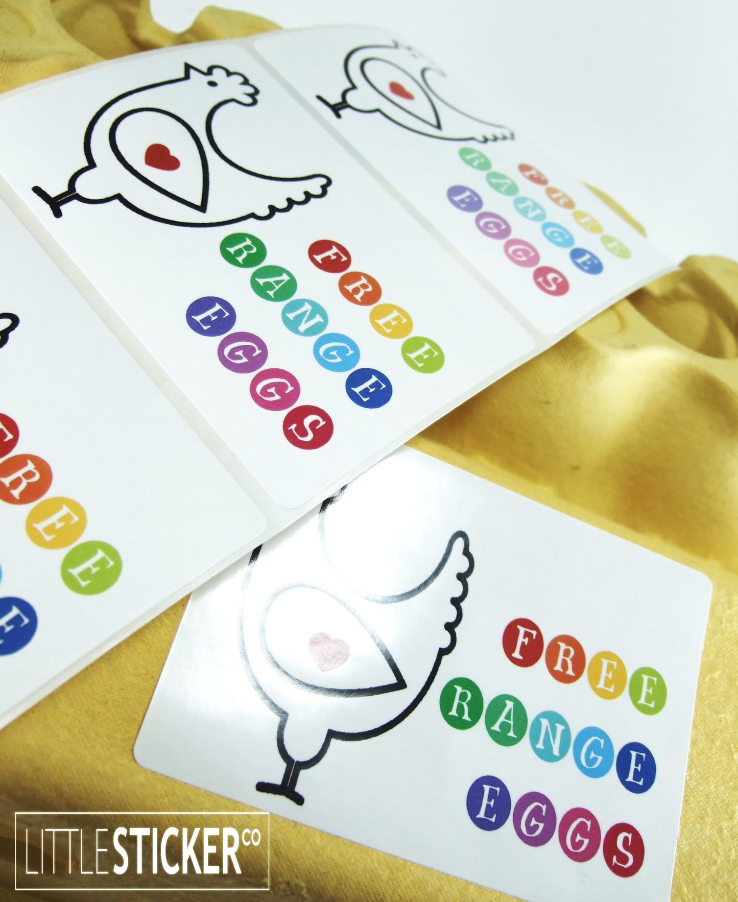 Photo & Logo stickers - white gloss paper