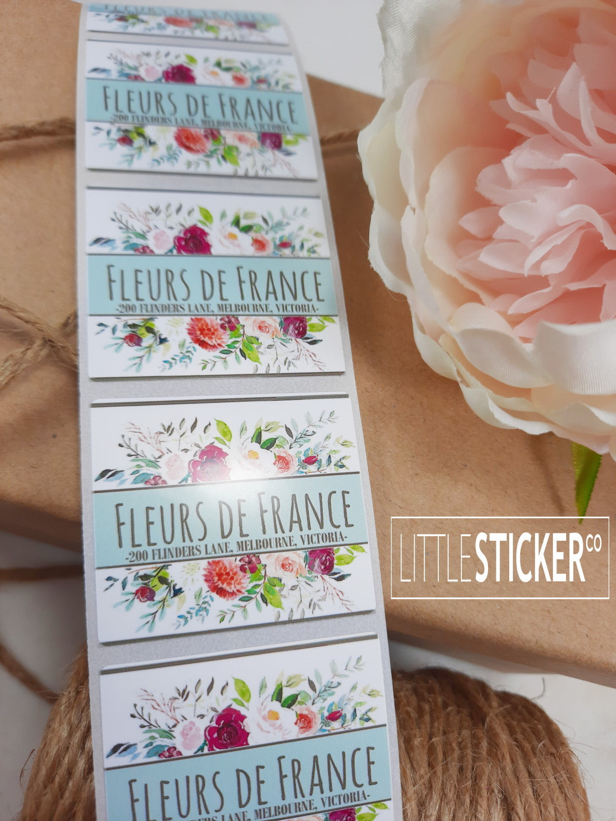 Water-resistant Photo & Logo stickers - White PP