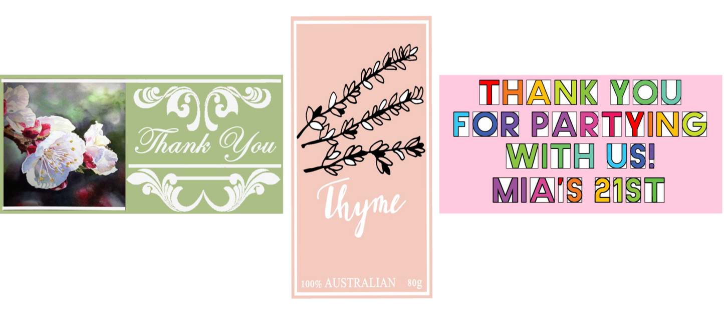 Photo & Logo stickers - white gloss paper
