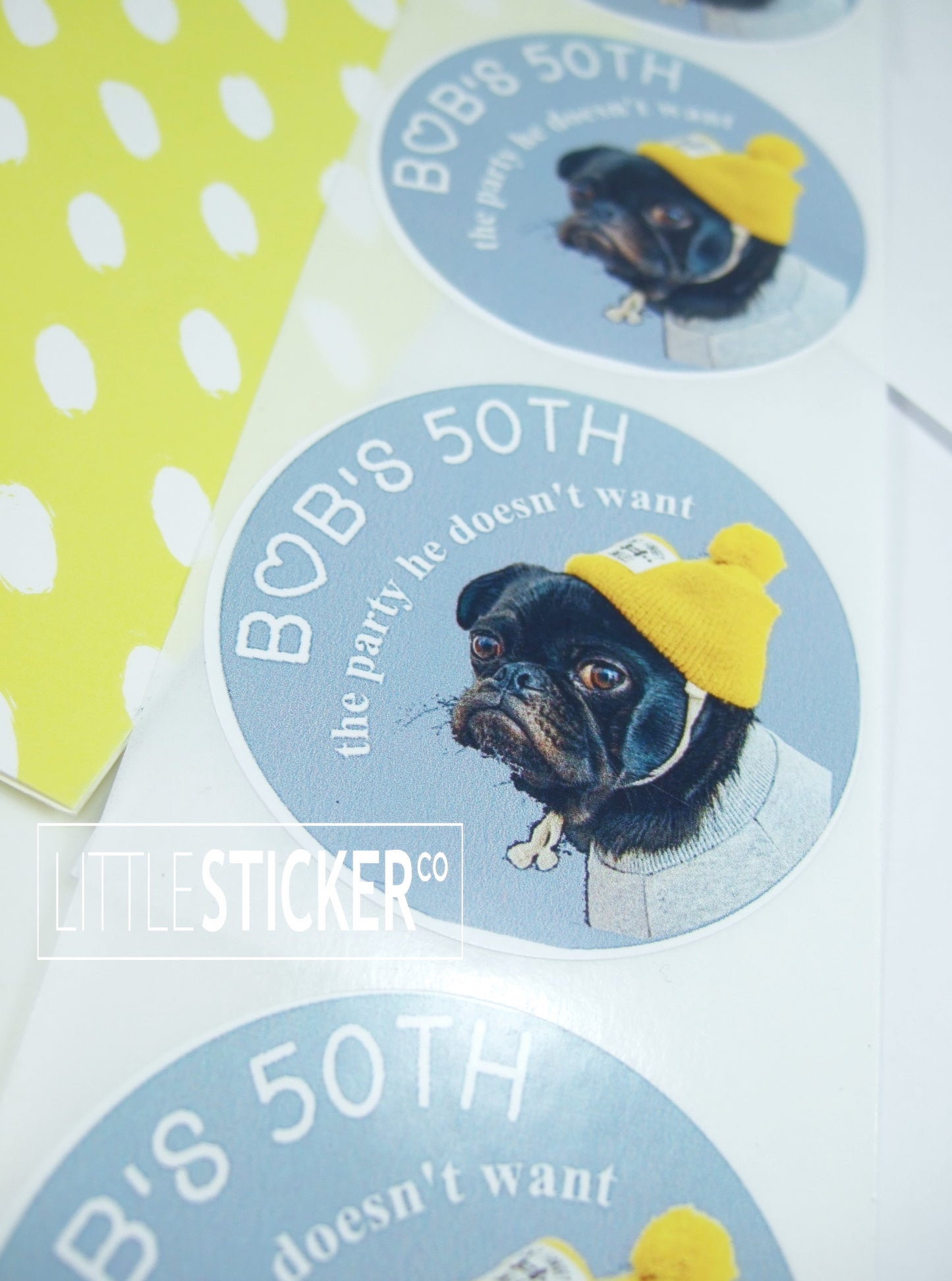 Photo & Logo stickers - white gloss paper