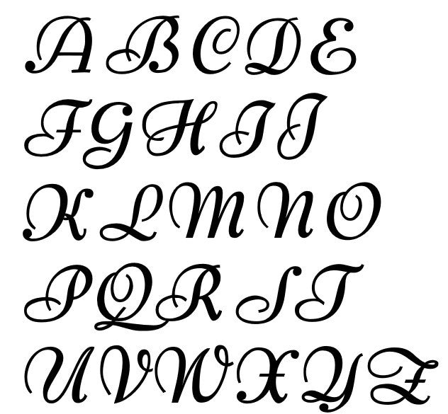Initials, Monogram stickers. Boroque style design, personalised with one or two initials. Choose colour and size!