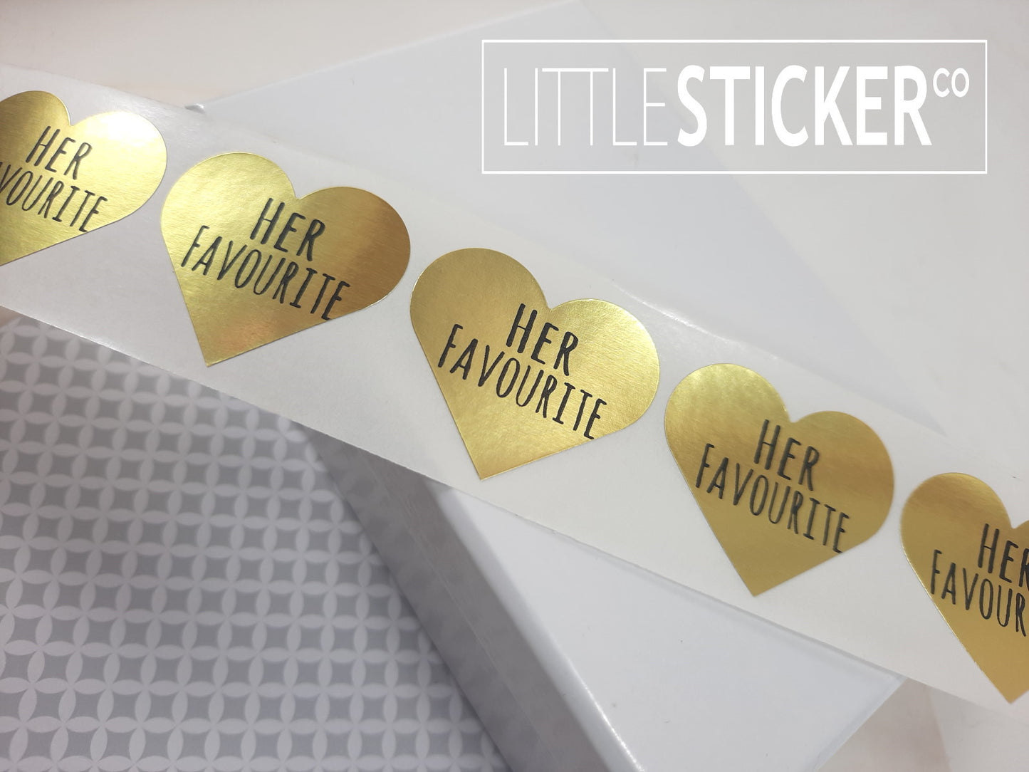 Gold custom stickers