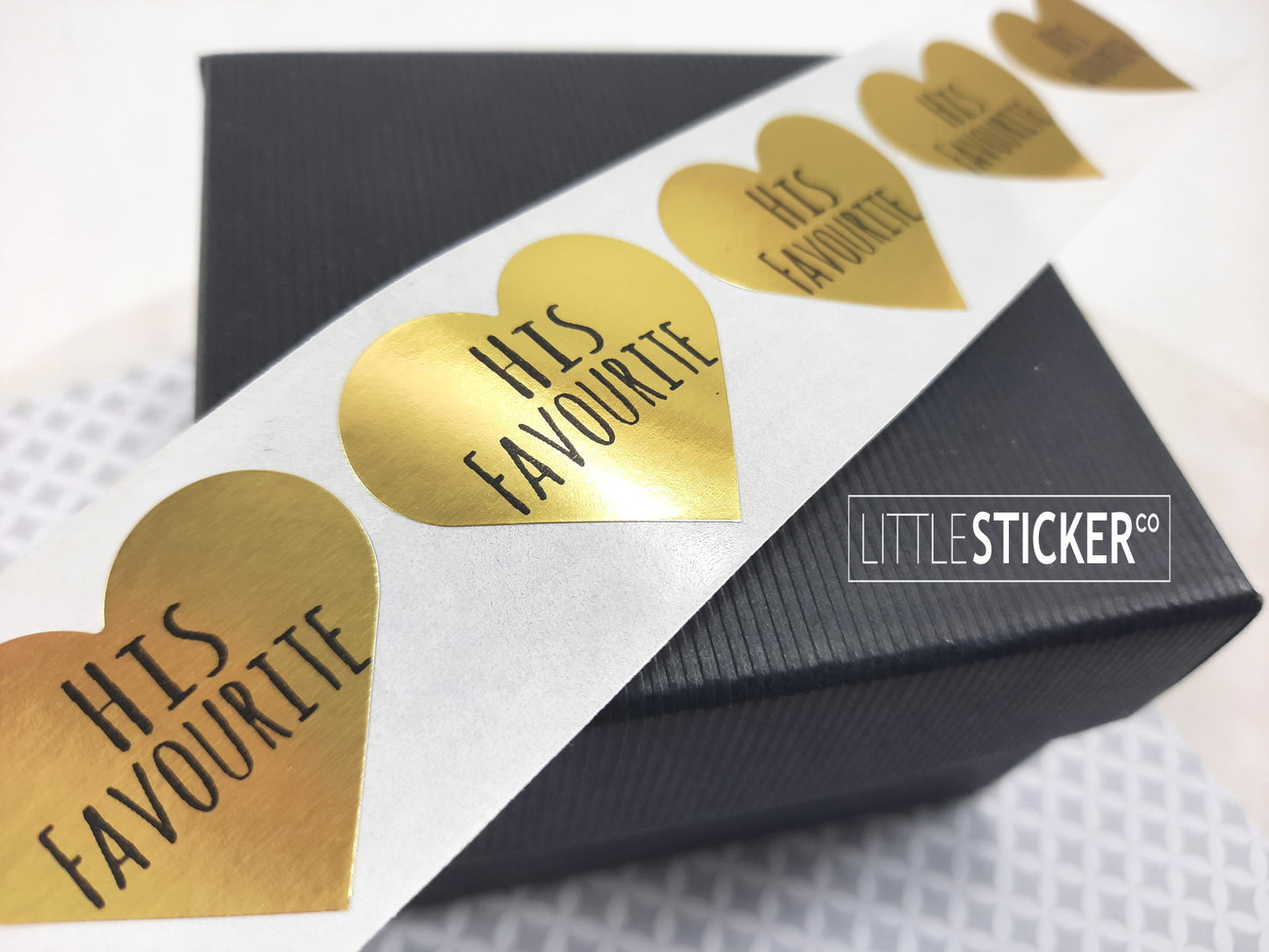 Gold custom stickers