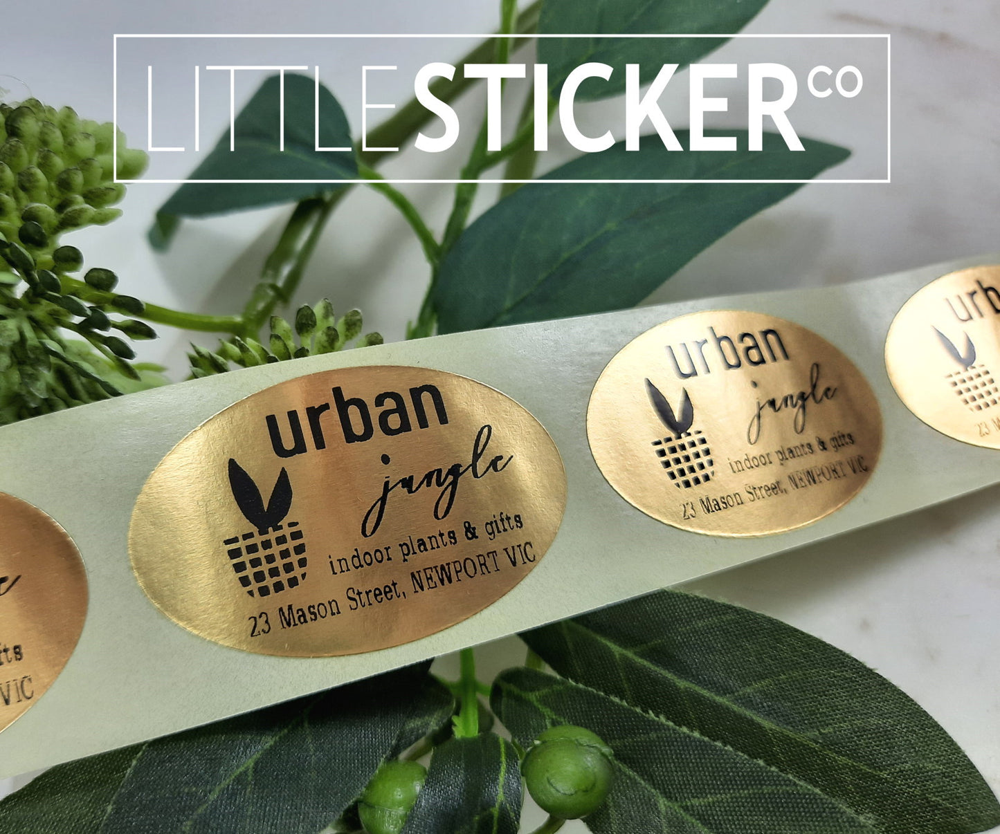 Gold custom stickers
