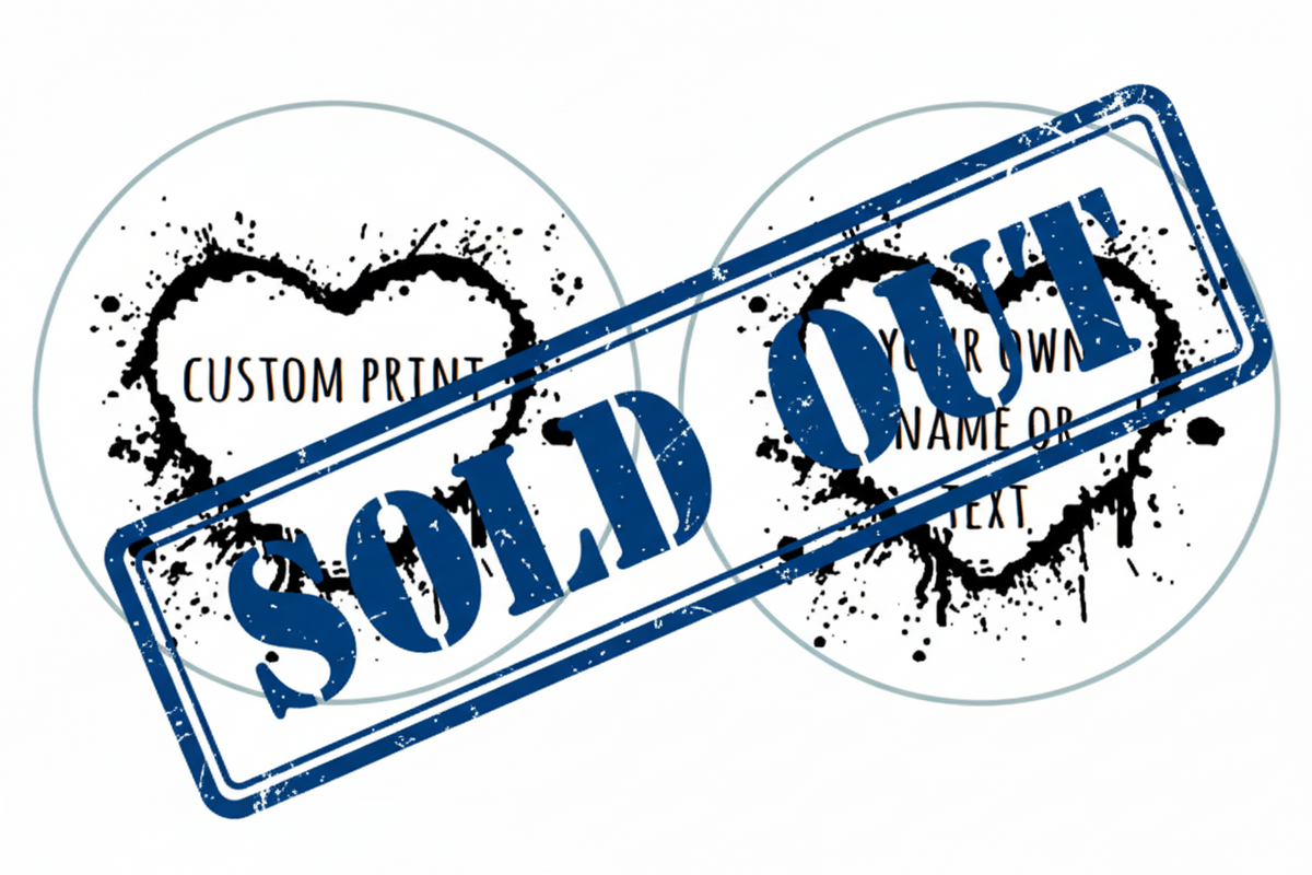 Little Sticker Co's Incredible Monthly Offer: Order before Tuesday 3rd February to get this offer! Round clear stickers with black heart design, custom printed with your text. Sticker size = 40mm (4cm), choose quantity below