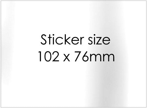 Photo & Logo stickers - white gloss paper