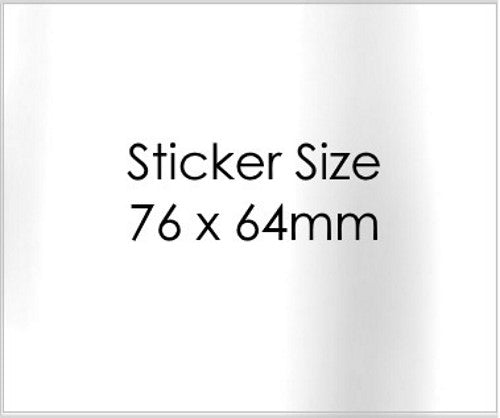 Photo & Logo stickers - white gloss paper