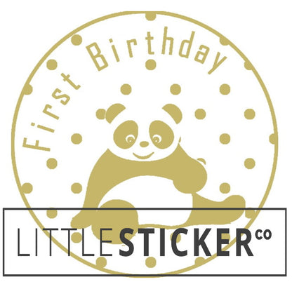 First Birthday stickers. Choose from various designs and colours