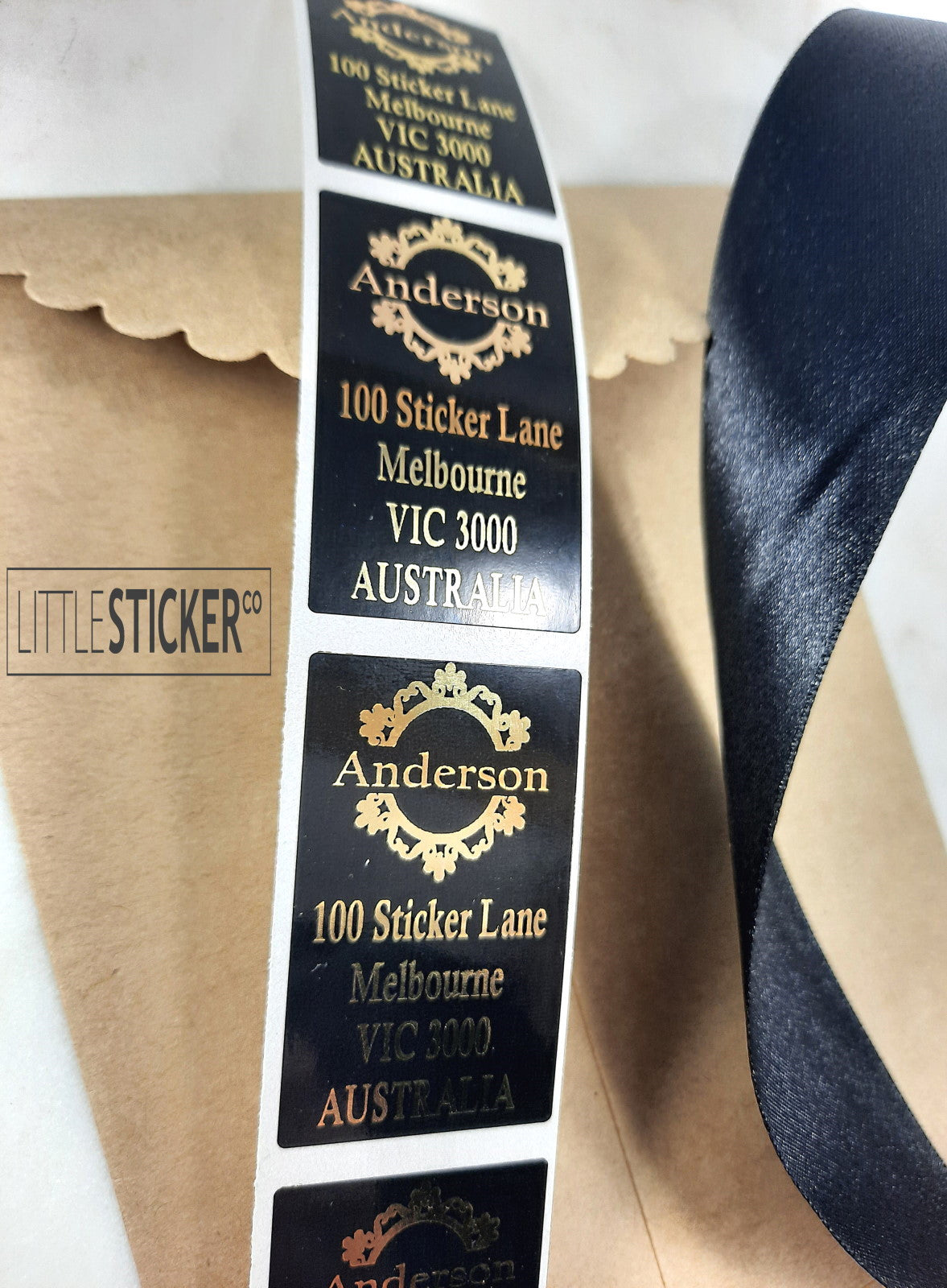 Sticker Email Addresses Personalised Address labels with round Baroque design. Add your Name/m ...