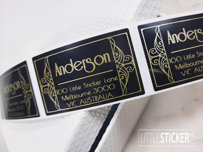 Personalised Address labels with delicate Art Nouveau design. Add your Name and address, choose colour and size!