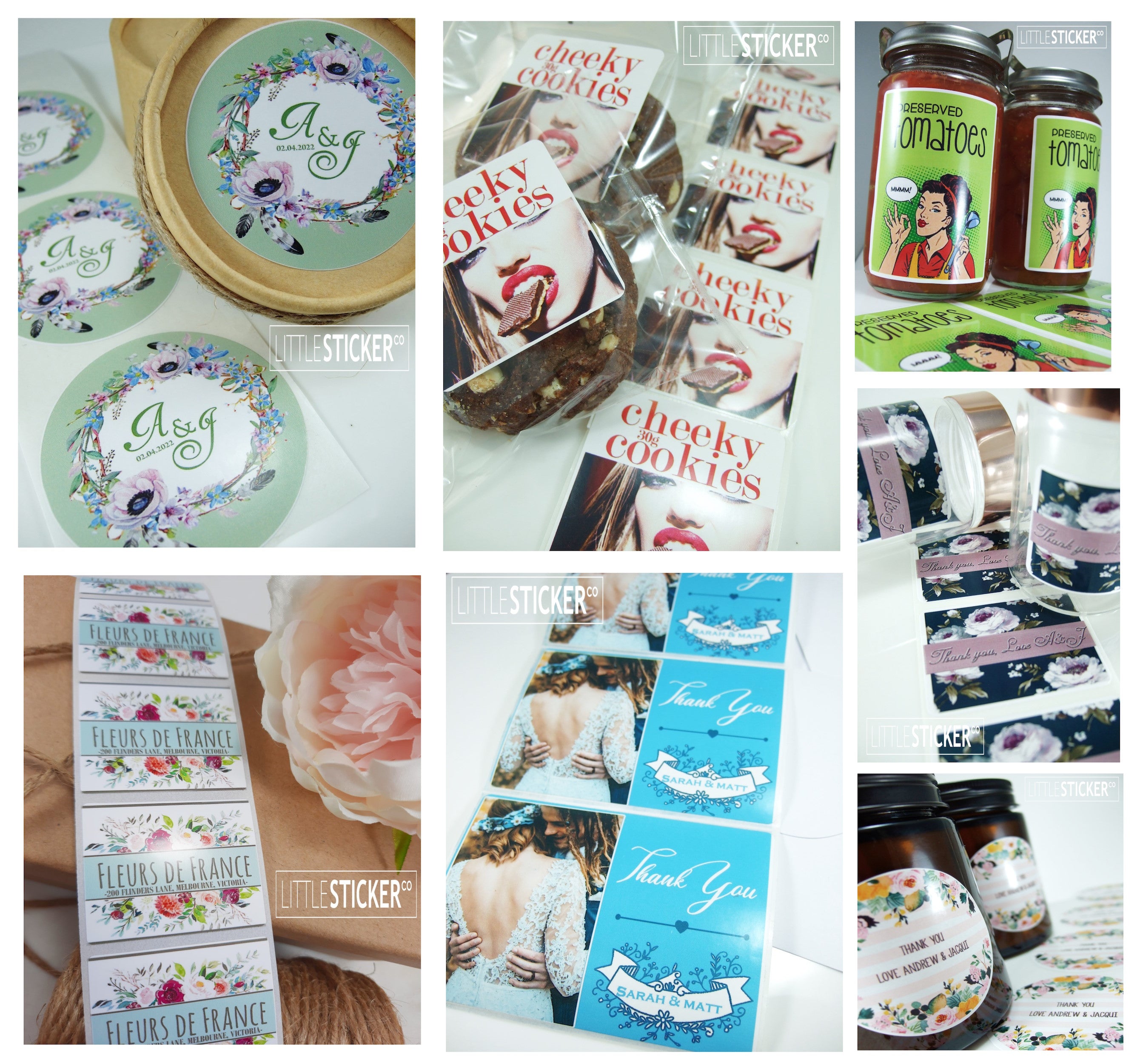 Photo stickers / Multi -coloured logo stickers – Little Sticker Co