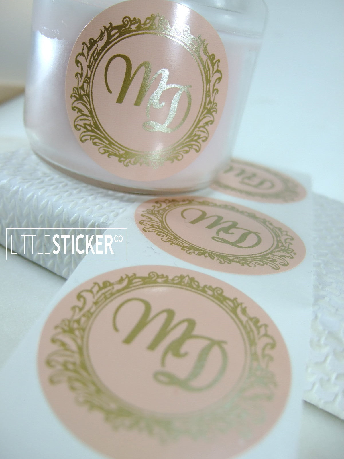 Sticker Monogram Texture Print Your Own Monogram Stickers