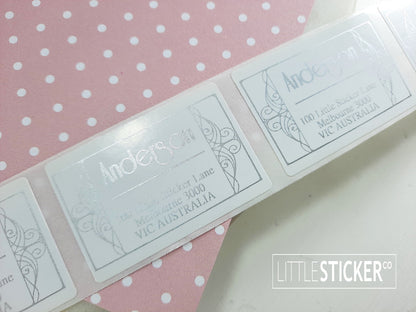 Personalised Address labels with delicate Art Nouveau design. Add your Name and address, choose colour and size!